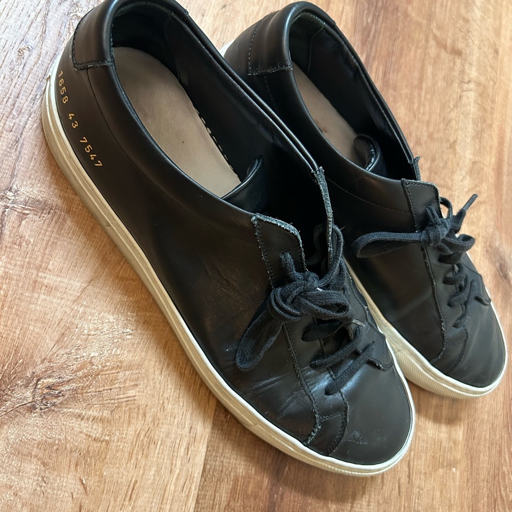 Common Projects Black Achilles Leather Sneakers